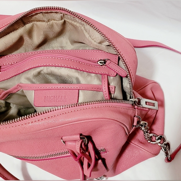 Michael Kors MK Studio Mercer Medium Duffel Satchel Shoulder Bag Pink - Picture 14 of 16